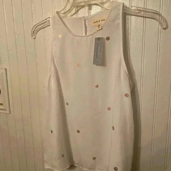 NWT Anthropologie cloth & stone sleeveless blouse - Picture 1 of 5